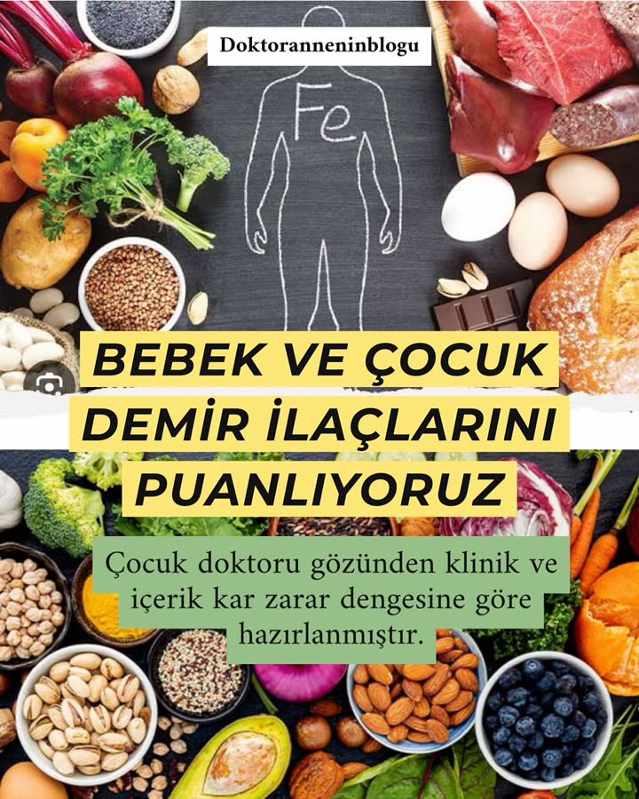 Bebek ve çocuk demir ilaçlarını puanlıyoruz